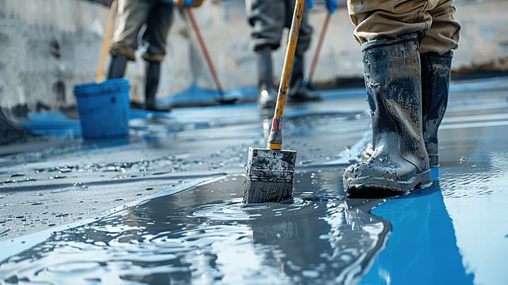 Professional roof waterproofing work